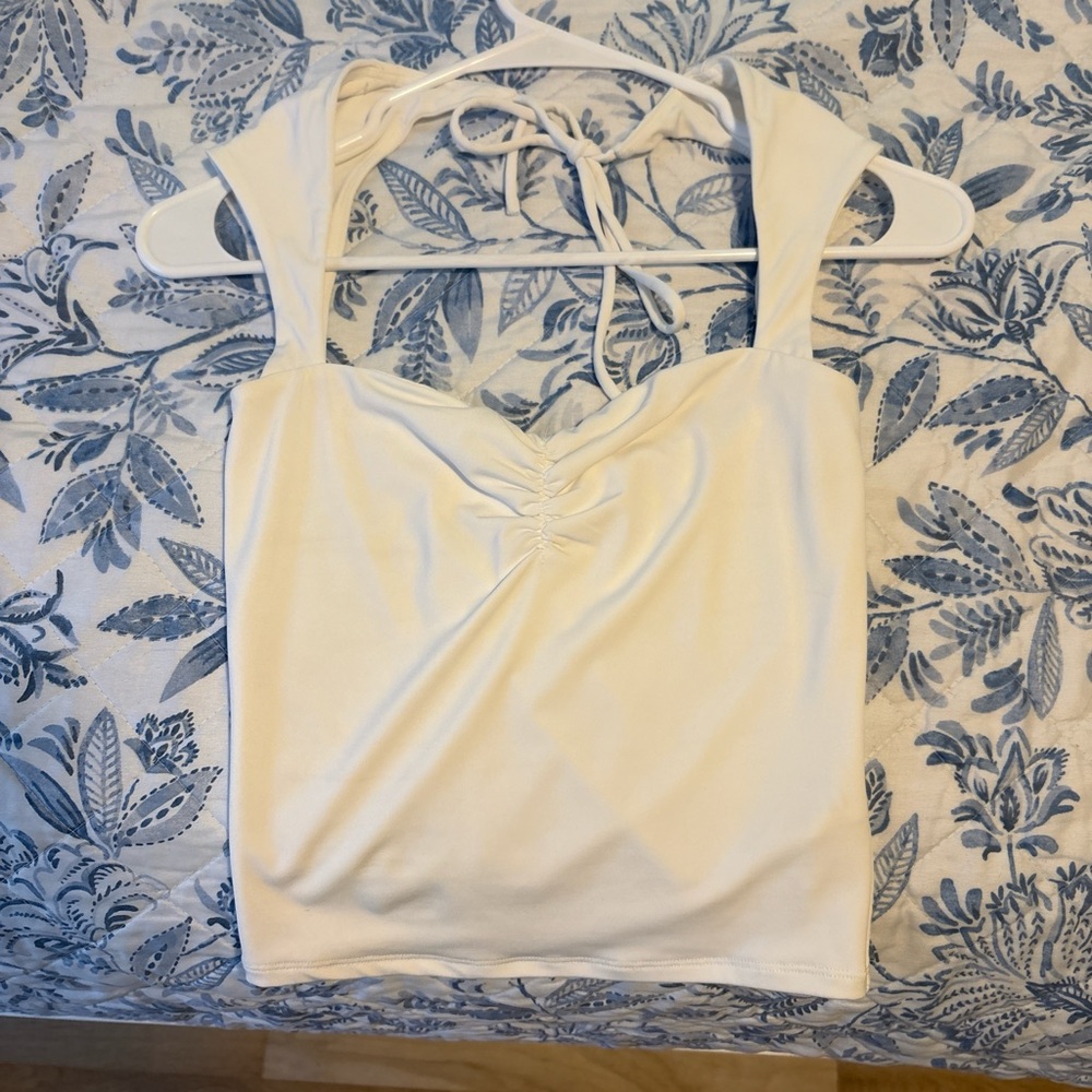Garage Cream Ruched Tank Top
